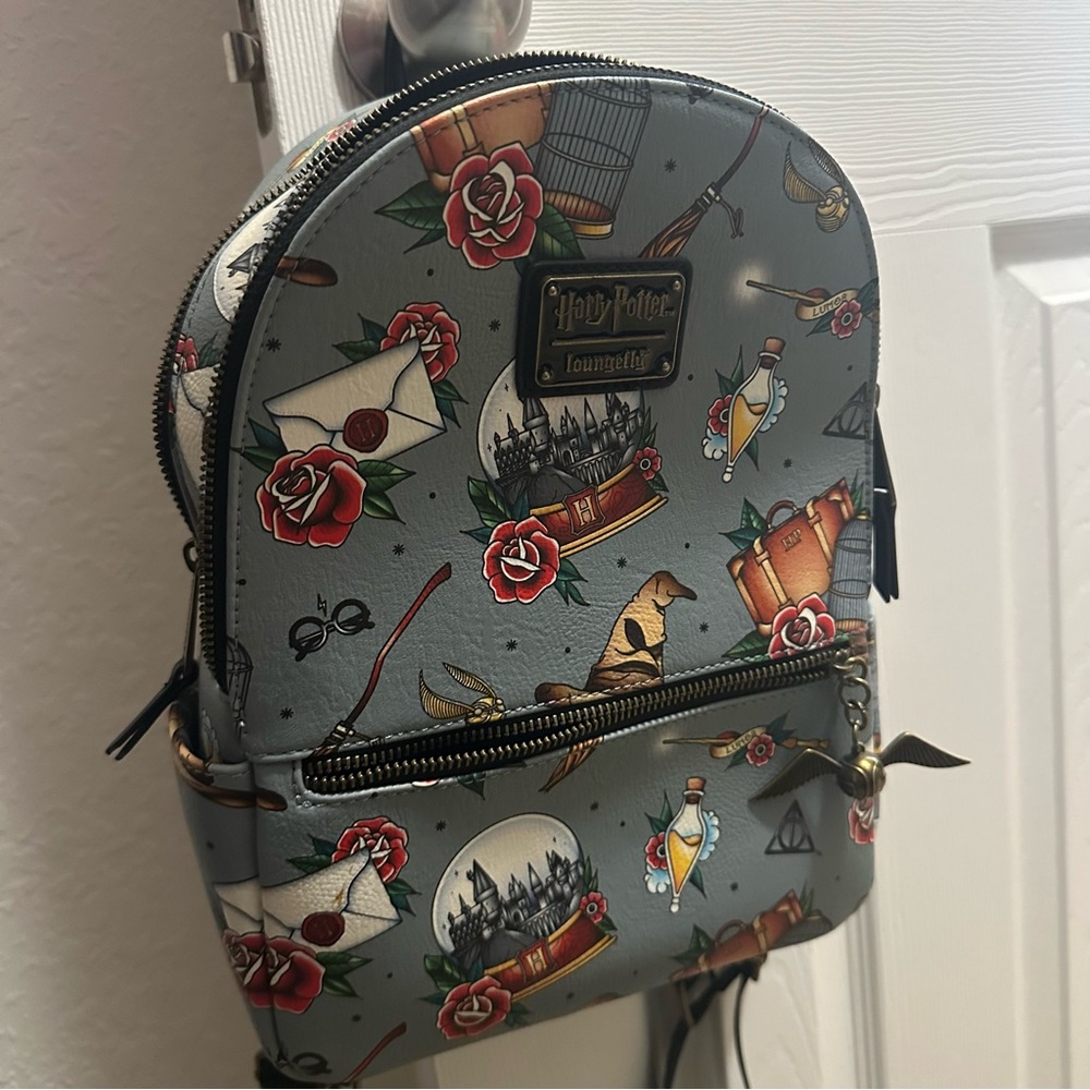 Loungefly Harry Potter Tattoo Gray Backpack
